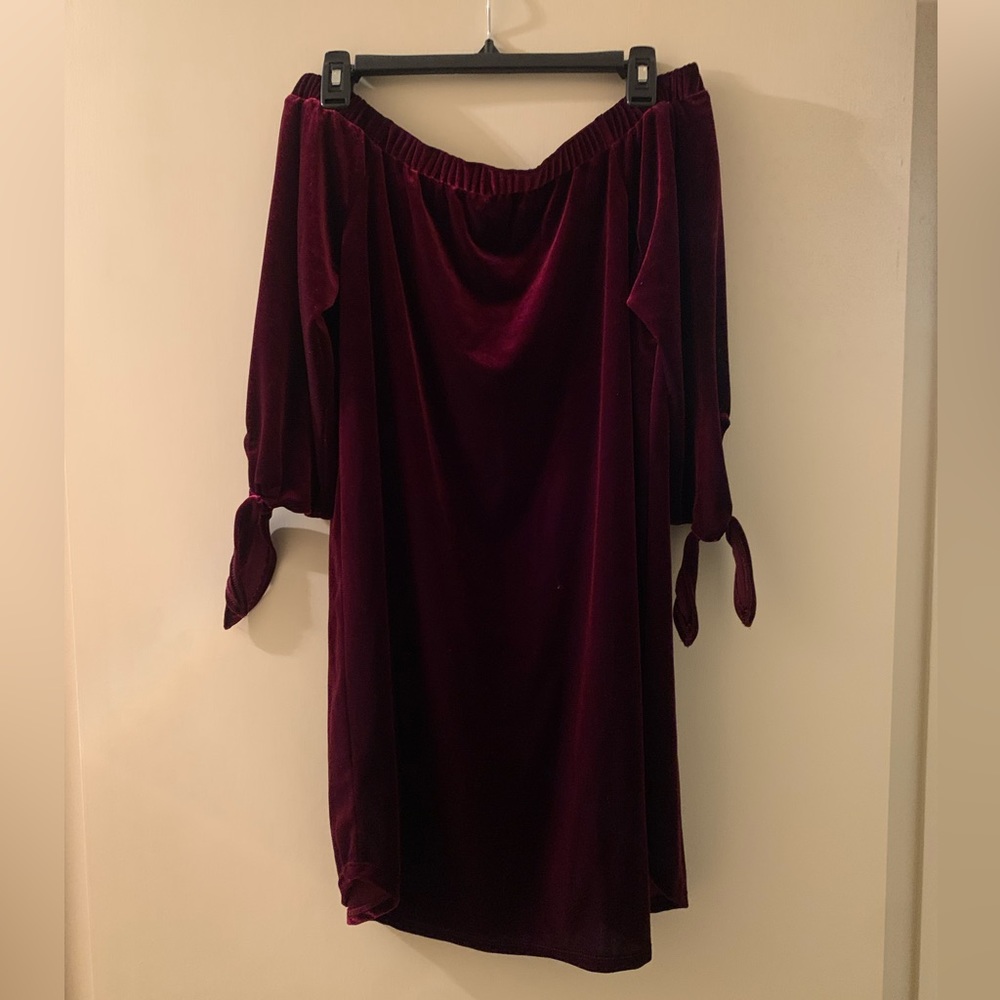 Velvet tunic - off shoulder